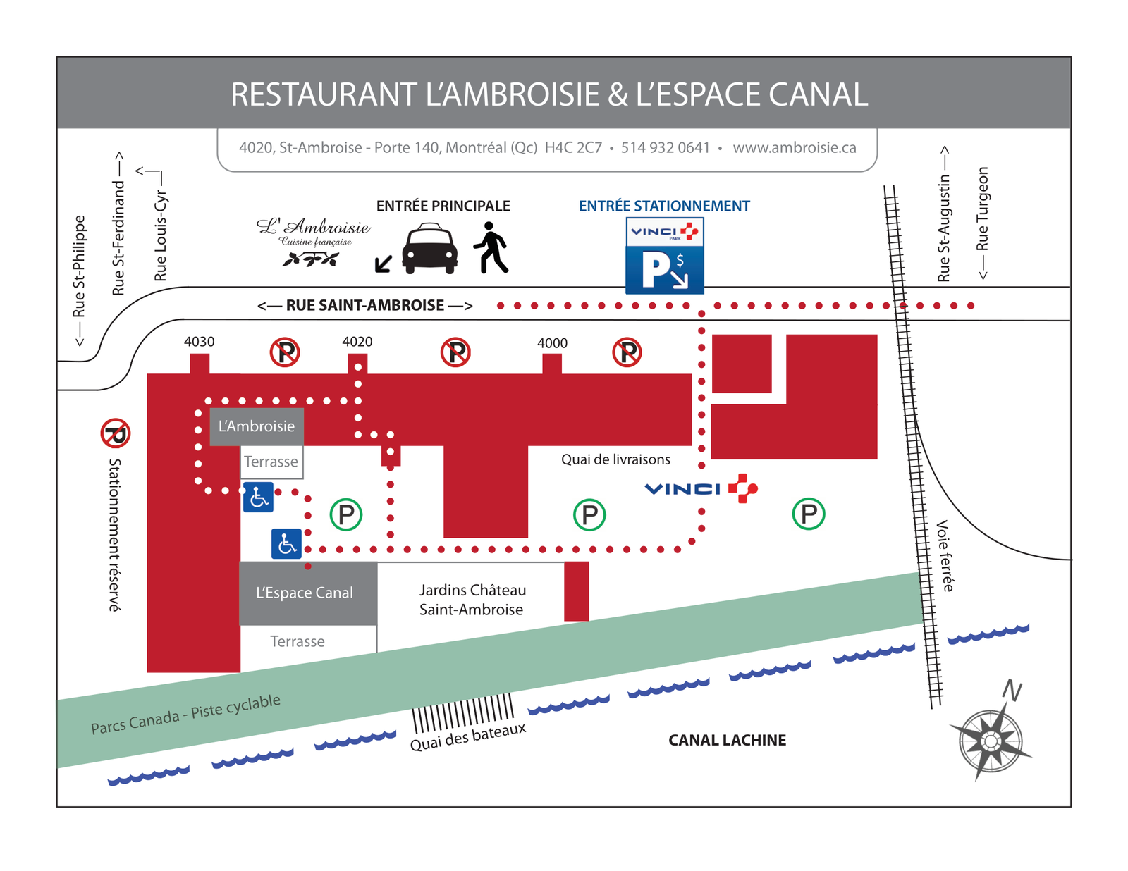 Parking map for the venue